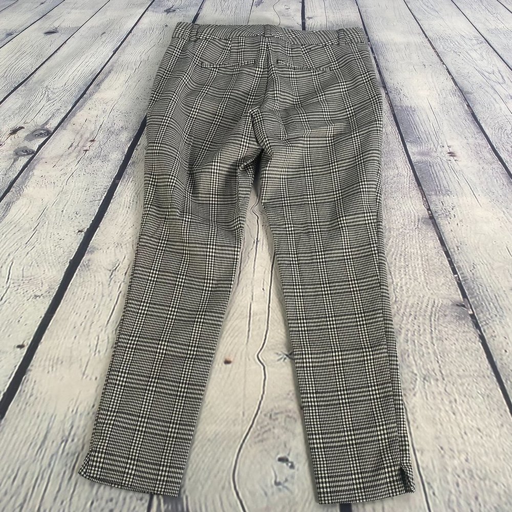 Banana Republic Plaid Houndstooth Cropped Pants Black/White - Picture 7 of 8